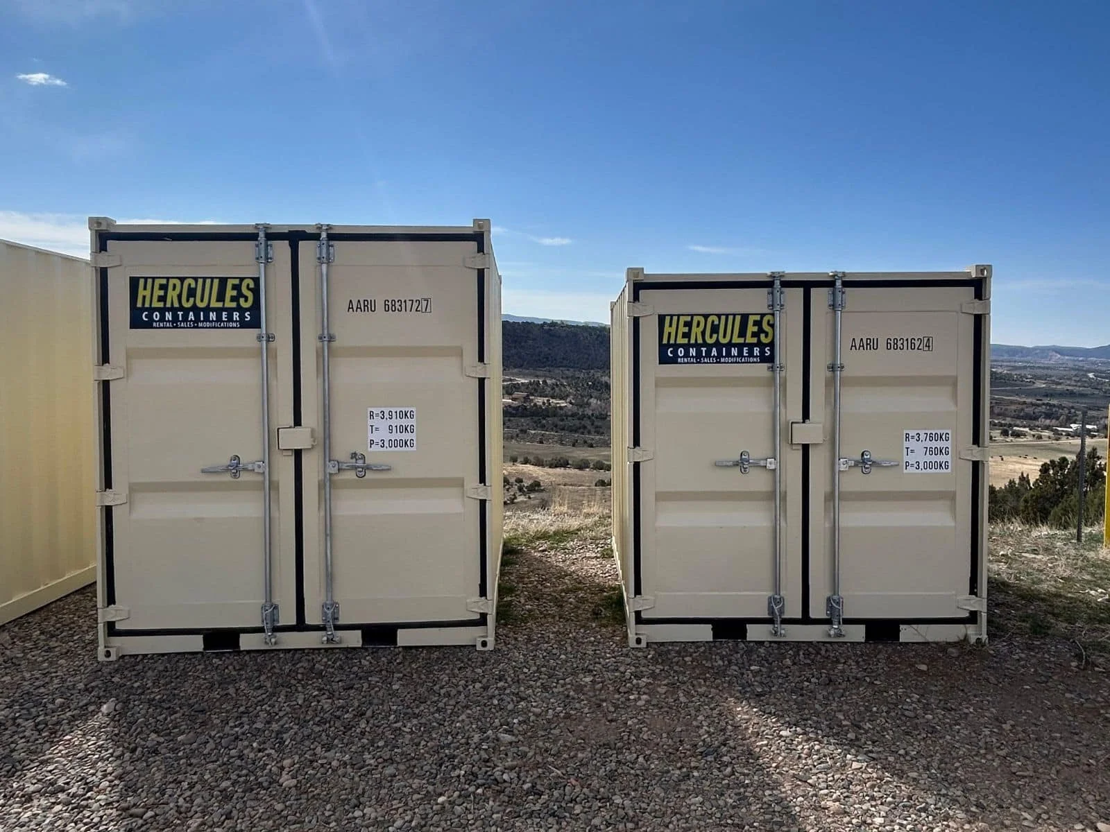 8 and 9-foot compact steel storage containers for sale at Hercules