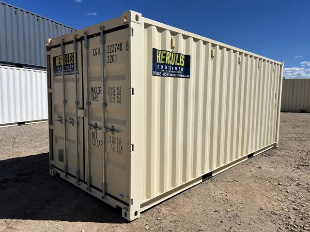 Standard 20-foot shipping container in excellent condition at Hercules